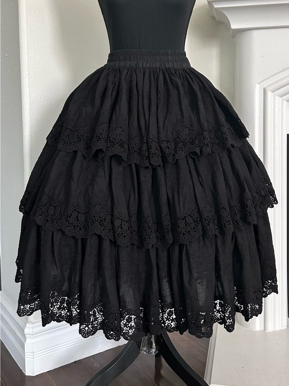 Gothic Lolita egl jfashion lace tier skirt